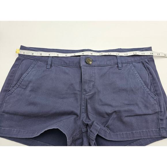 Express Women's Size 4 Blue Shortie Low Rise Chino Shorts - Picture 7 of 8